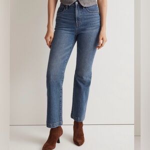 Madewell The Perfect Vintage Flare Crop Jeans Denim Size 31 Larison Med Wash